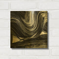 'Swirl 3 BW' By Piper Rhue Gold Metal Wall Art