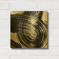 'Swirl 4 BW' By Piper Rhue Gold Metal Wall Art