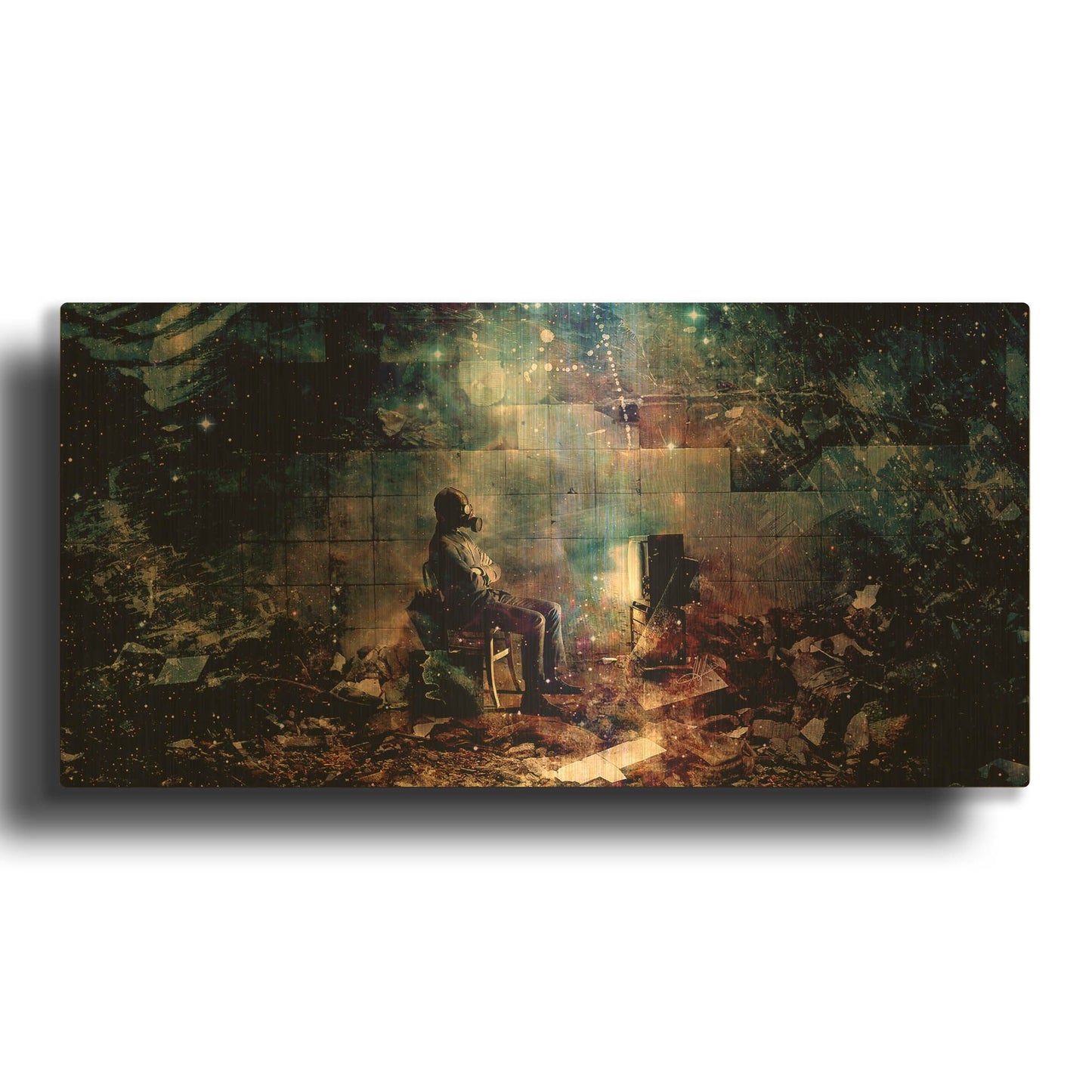 'The Noble Lie' By Mario Sanchez Nevado Gold Metal Wall Art