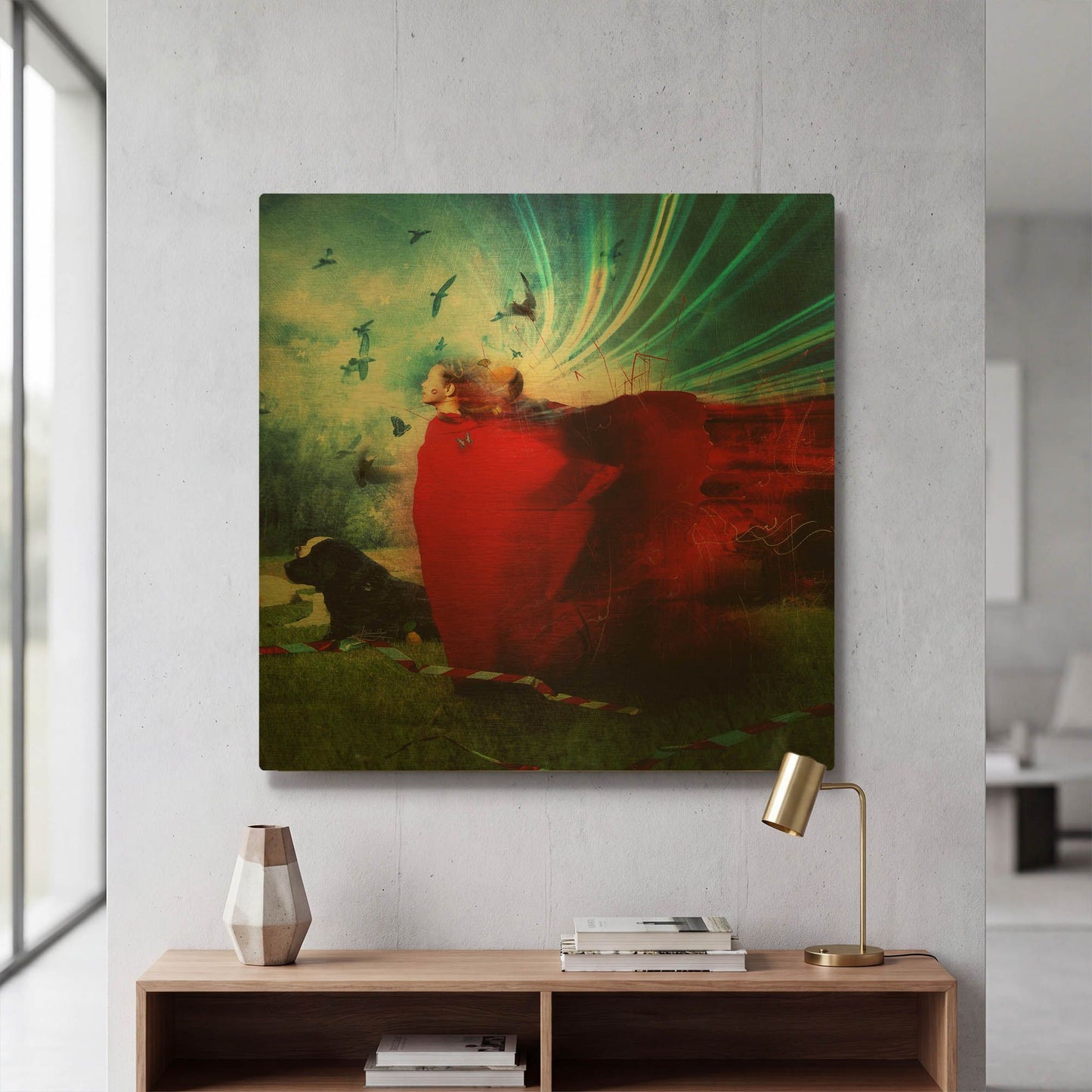 'The Strange Blind Sensation' By Mario Sanchez Nevado Gold Metal Wall Art