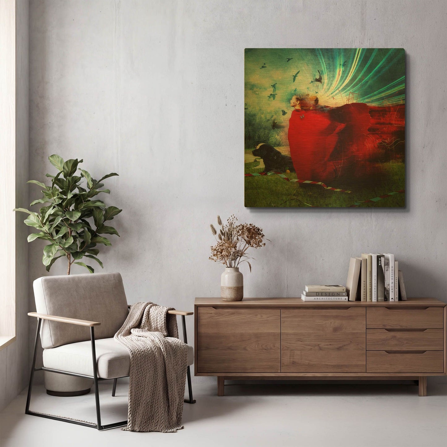 'The Strange Blind Sensation' By Mario Sanchez Nevado Gold Metal Wall Art