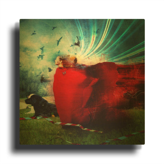'The Strange Blind Sensation' By Mario Sanchez Nevado Gold Metal Wall Art