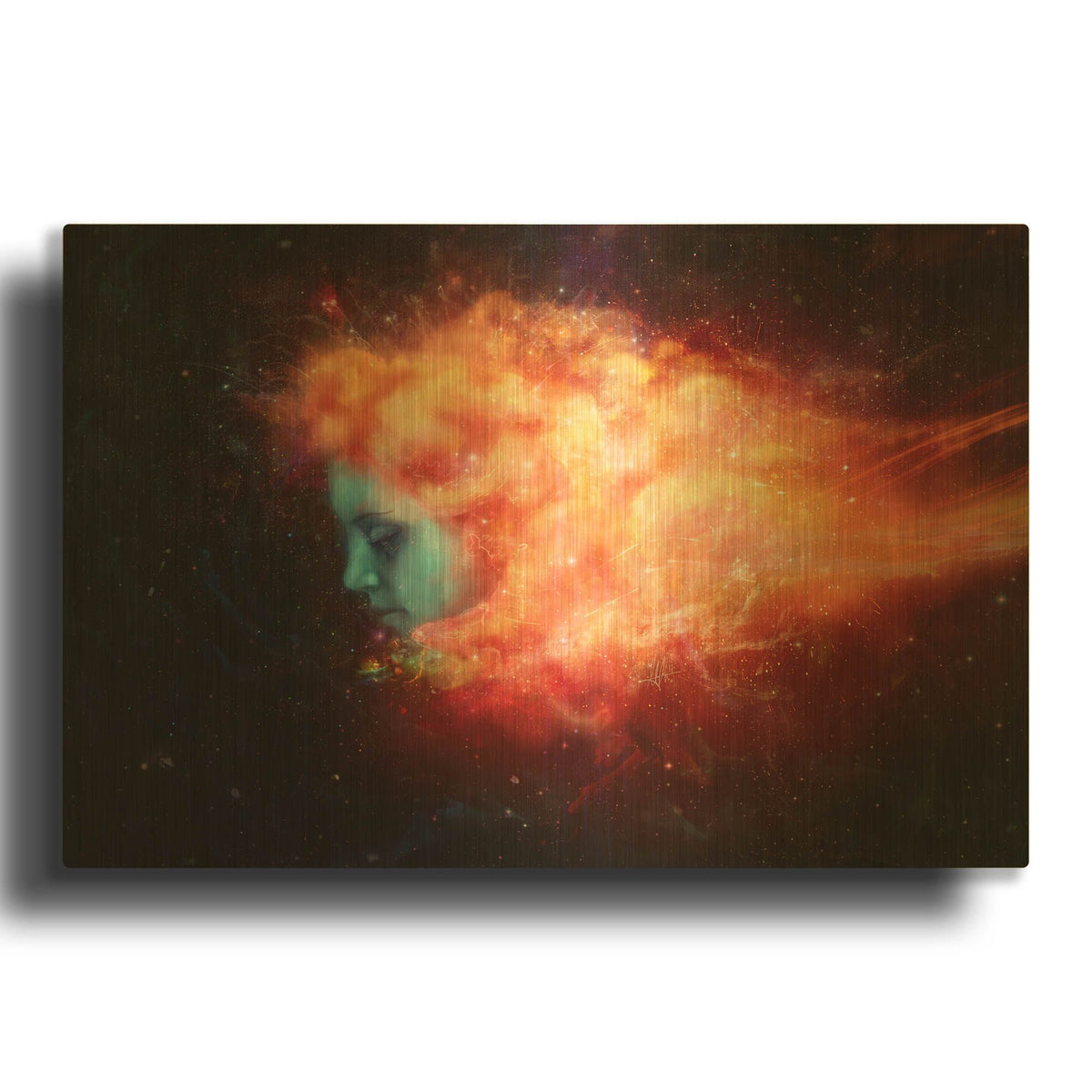 'Trance' By Mario Sanchez Nevado Gold Metal Wall Art
