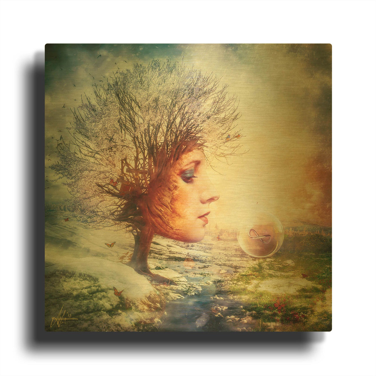 'Treasure' By Mario Sanchez Nevado Gold Metal Wall Art
