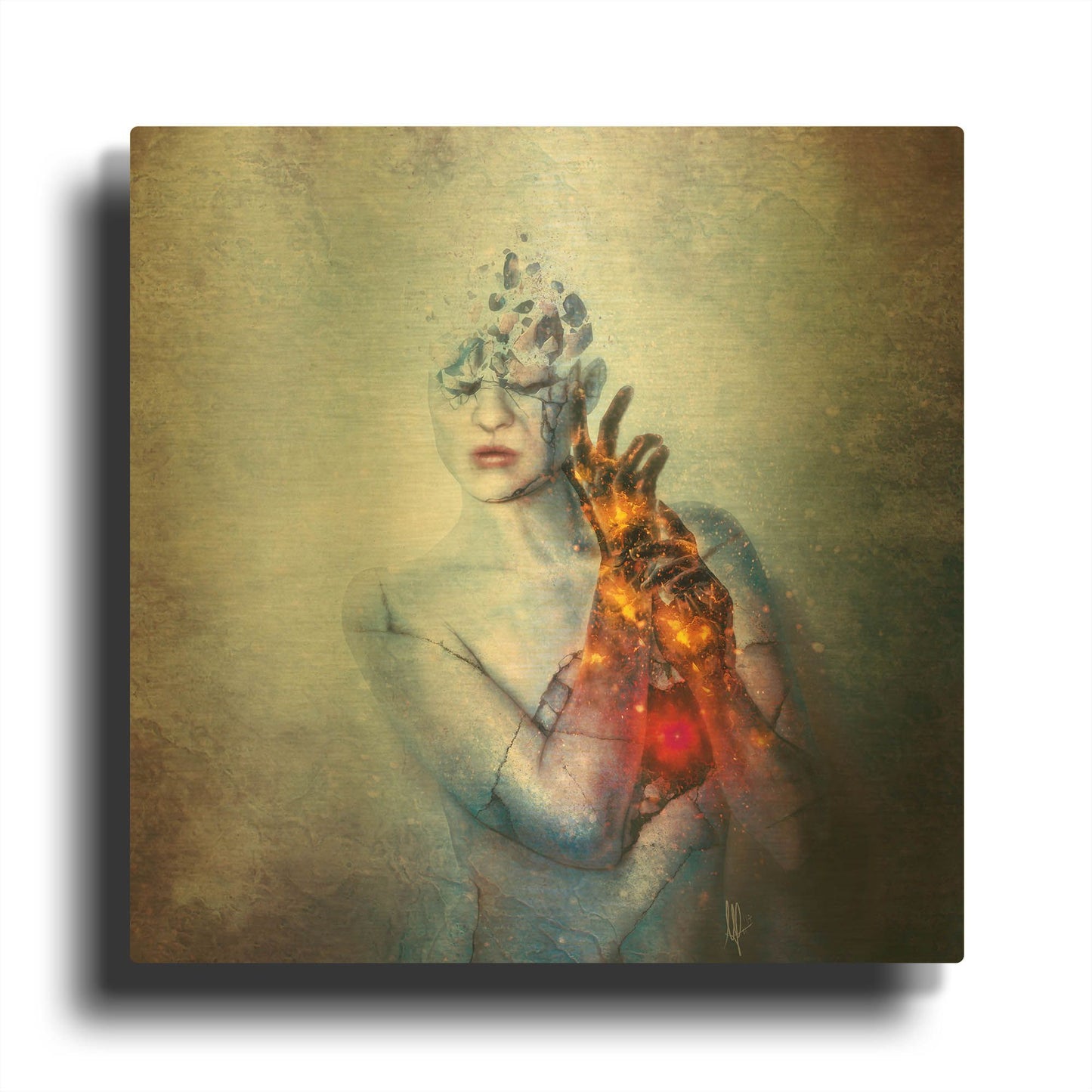 'Until You Break' By Mario Sanchez Nevado Gold Metal Wall Art