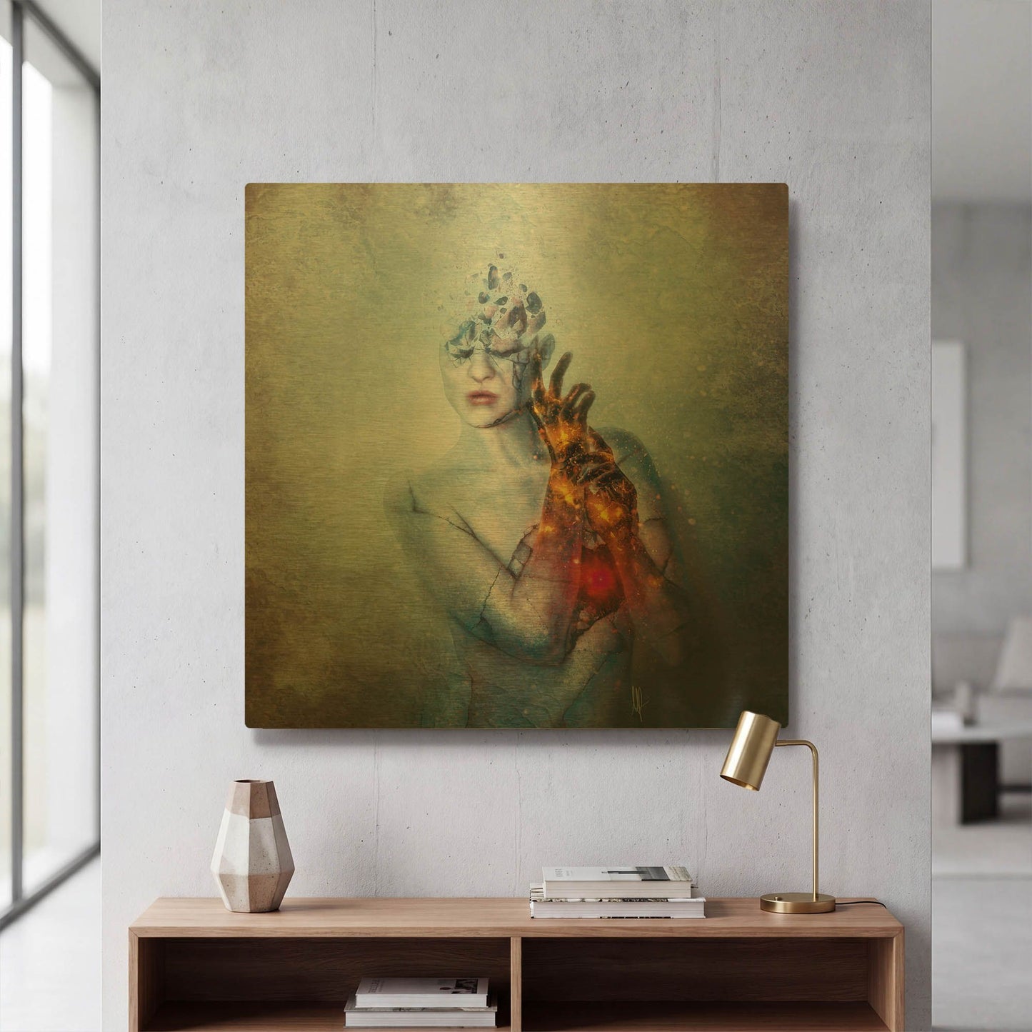 'Until You Break' By Mario Sanchez Nevado Gold Metal Wall Art