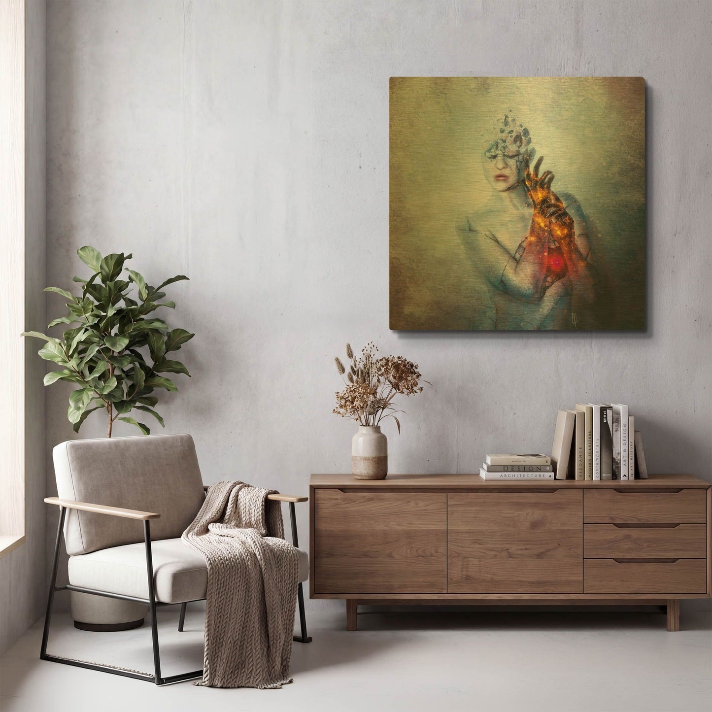 'Until You Break' By Mario Sanchez Nevado Gold Metal Wall Art