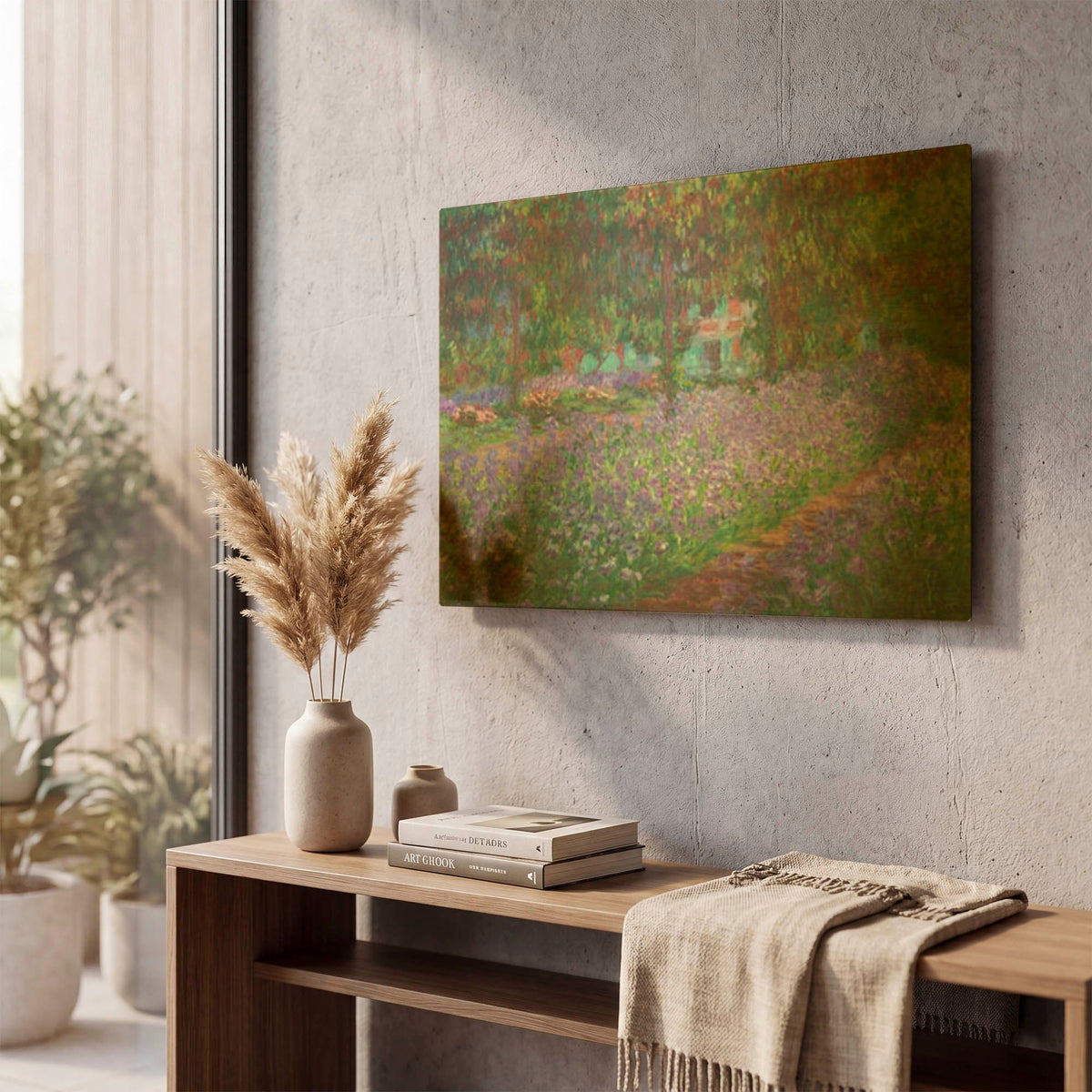 'The Artist' By Claude Monet Gold Metal Wall Art