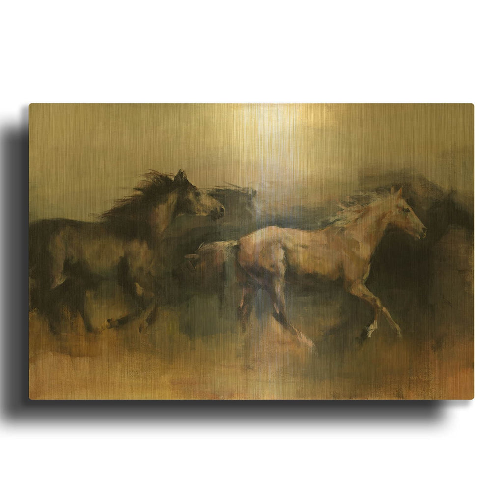 'Roaming The West' By Marilyn Borglum Gold Metal Wall Art