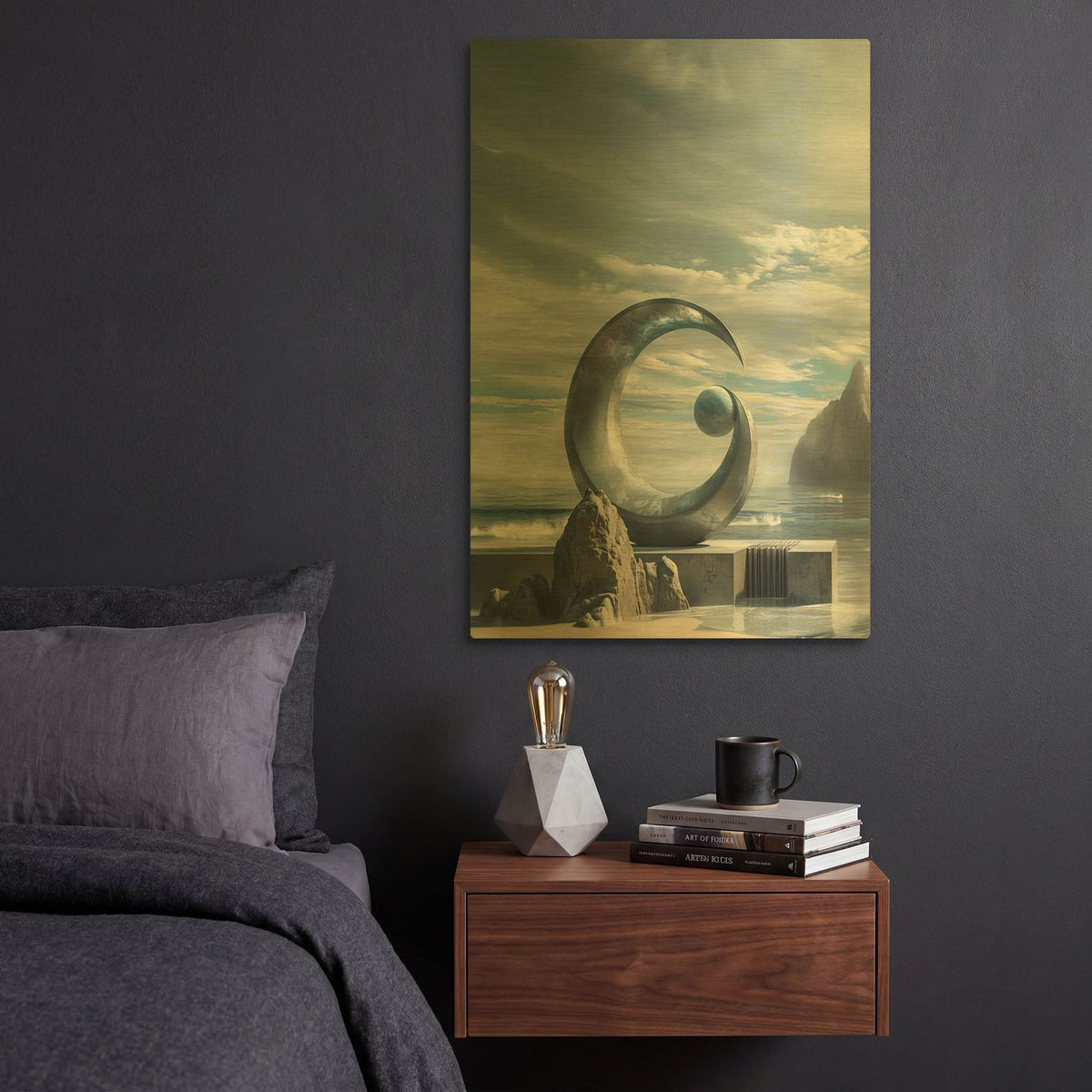 'Aspiration' By r3darch0n Gold Metal Wall Art