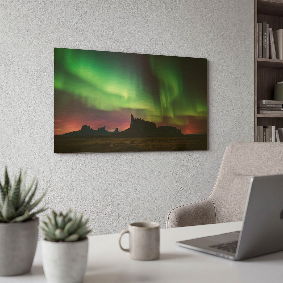 'Aurora Sahara' By r3darch0n Gold Metal Wall Art