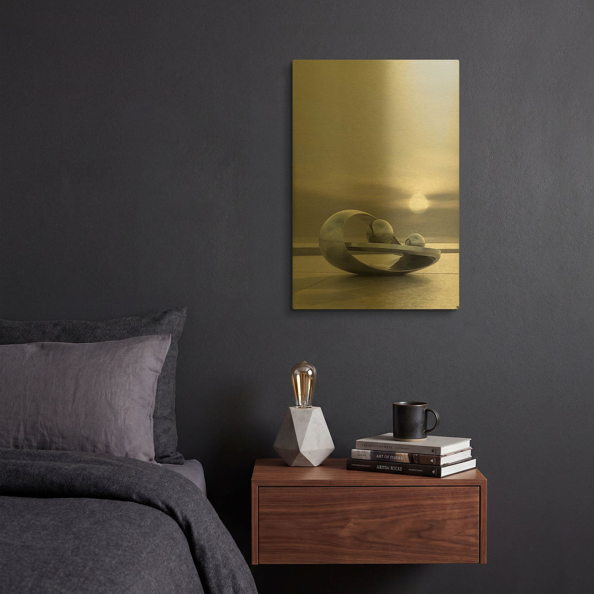 'Balance' By r3darch0n Gold Metal Wall Art