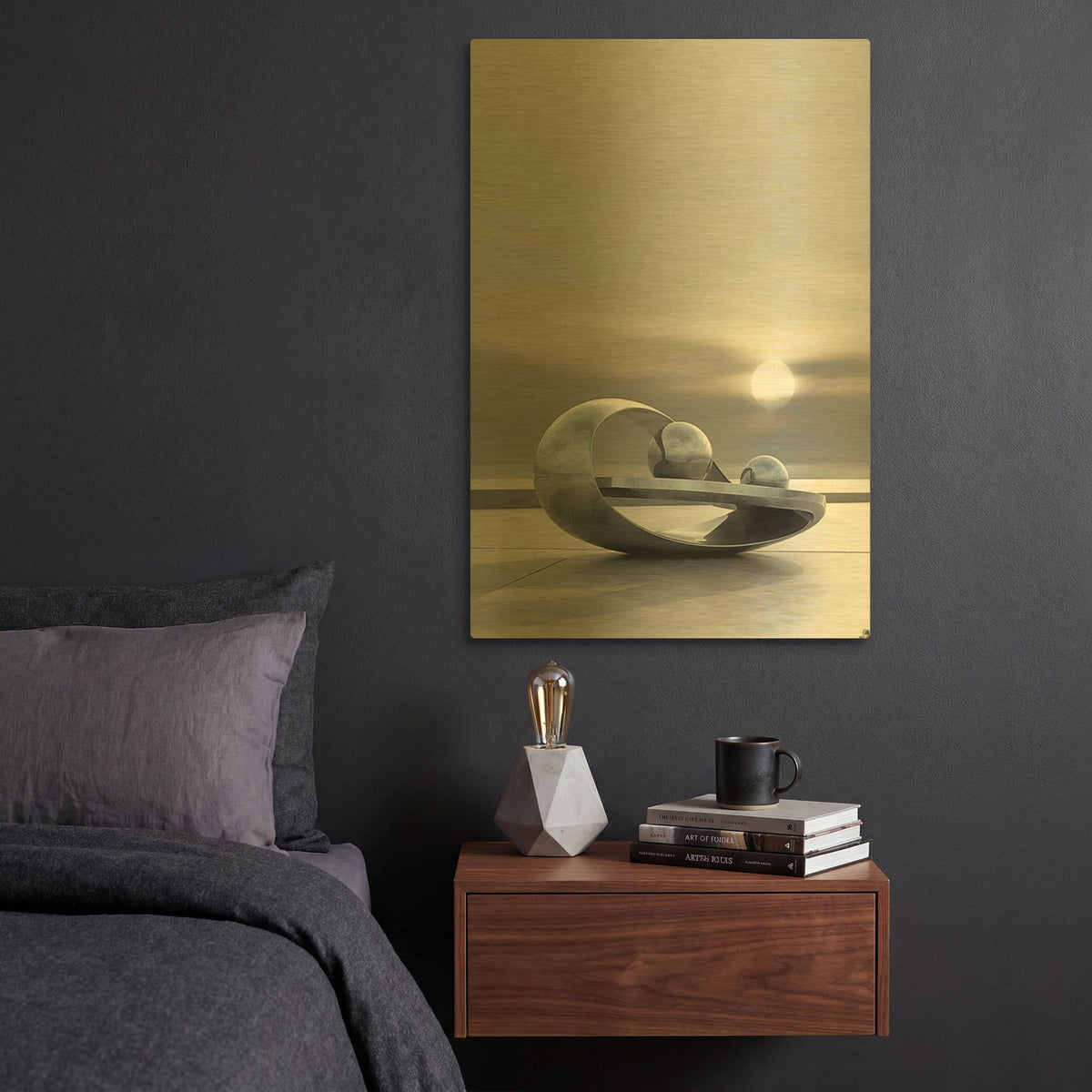 'Balance' By r3darch0n Gold Metal Wall Art