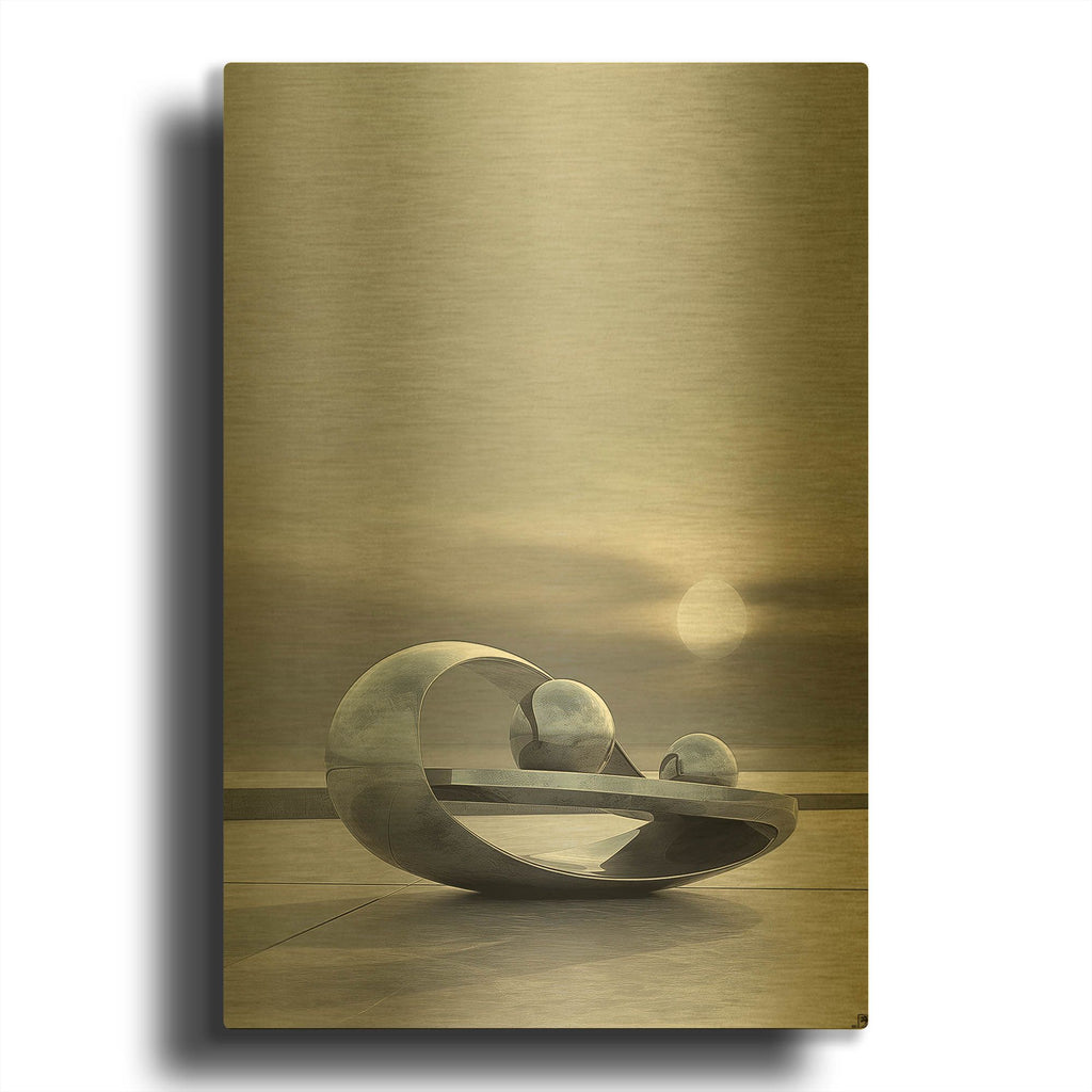'Balance' By r3darch0n Gold Metal Wall Art