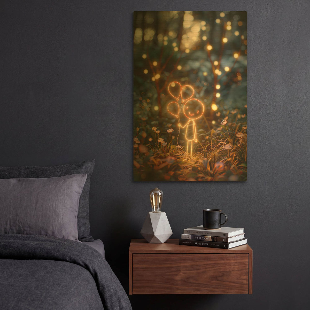 'Balloons' By r3darch0n Gold Metal Wall Art
