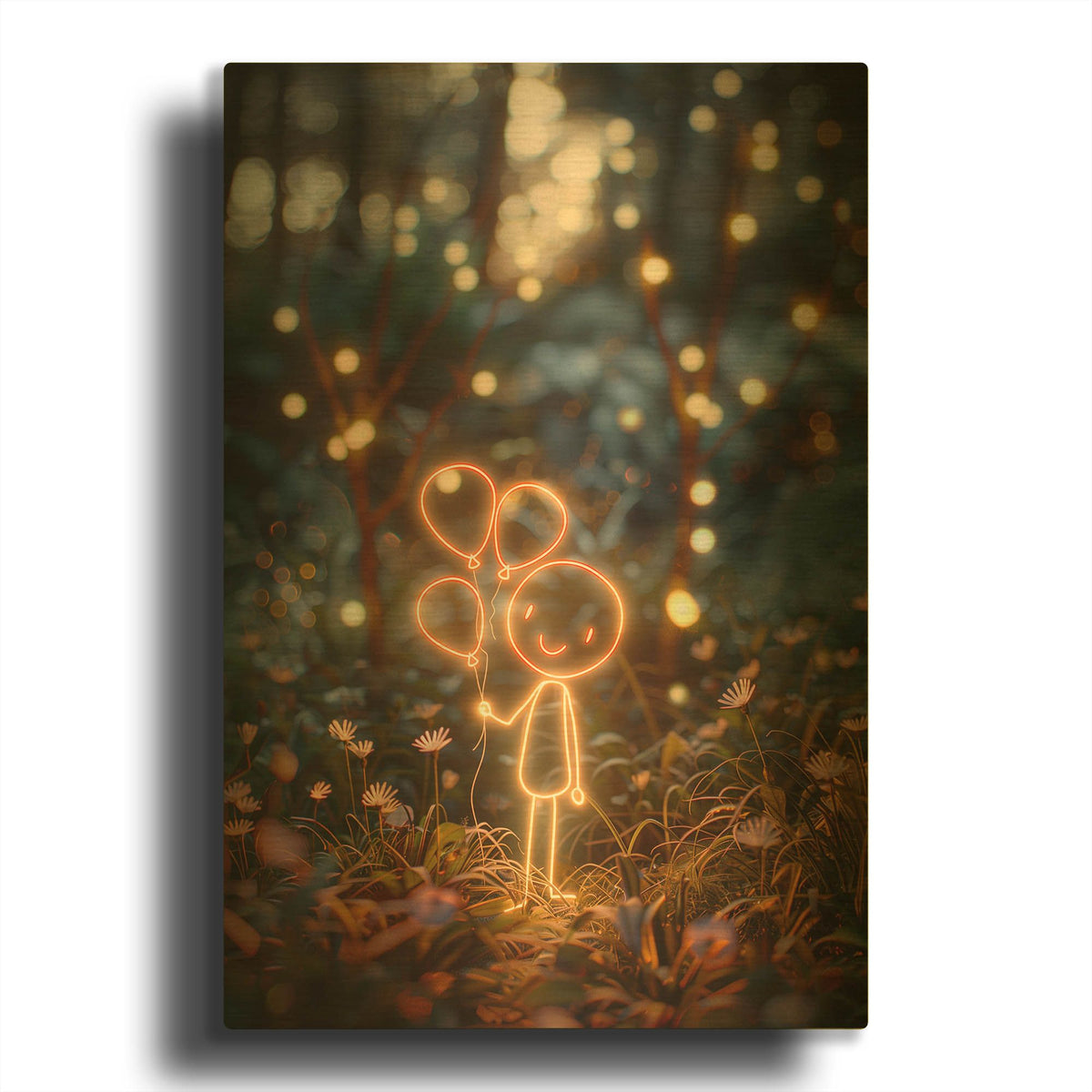 'Balloons' By r3darch0n Gold Metal Wall Art