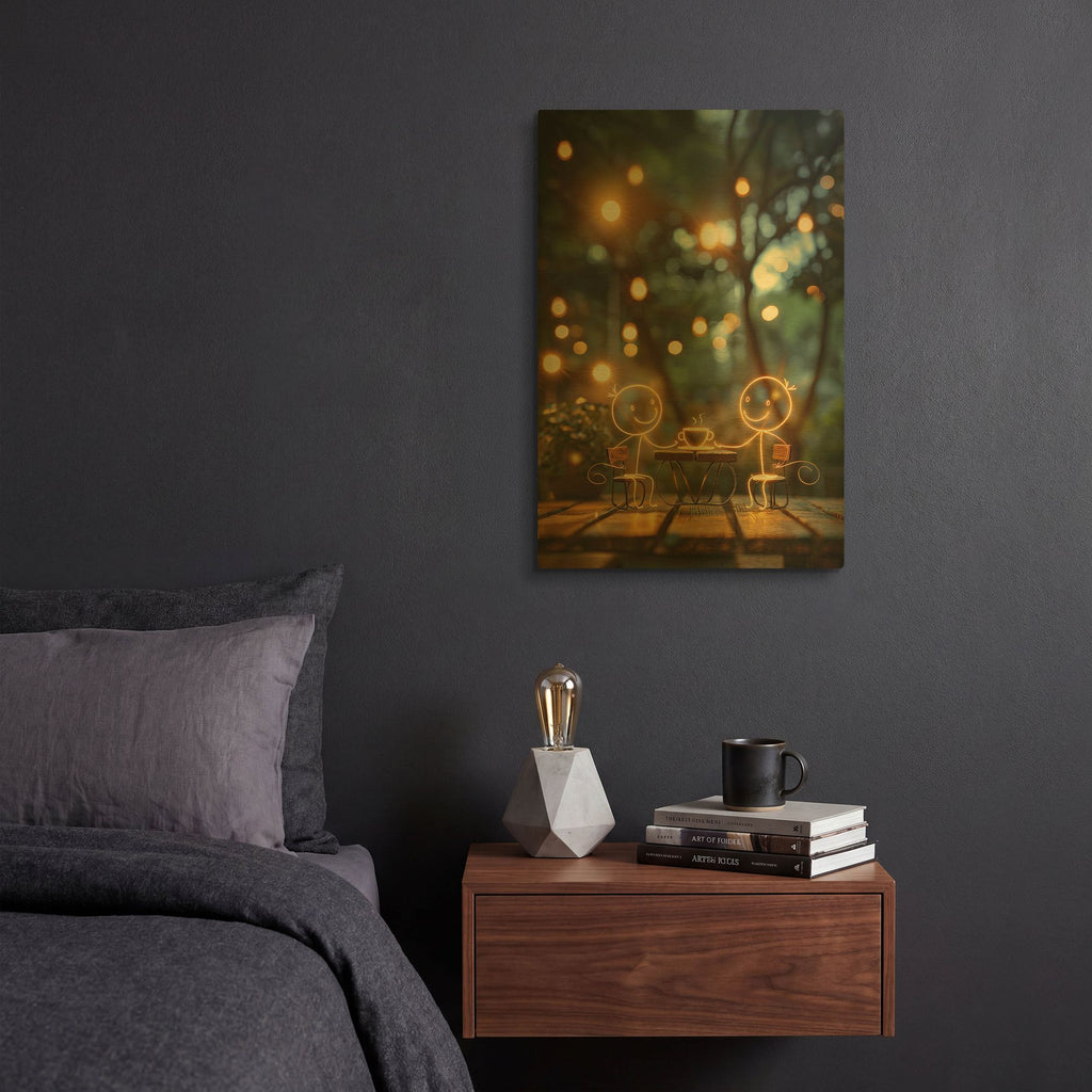 'Best Friends' By r3darch0n Gold Metal Wall Art