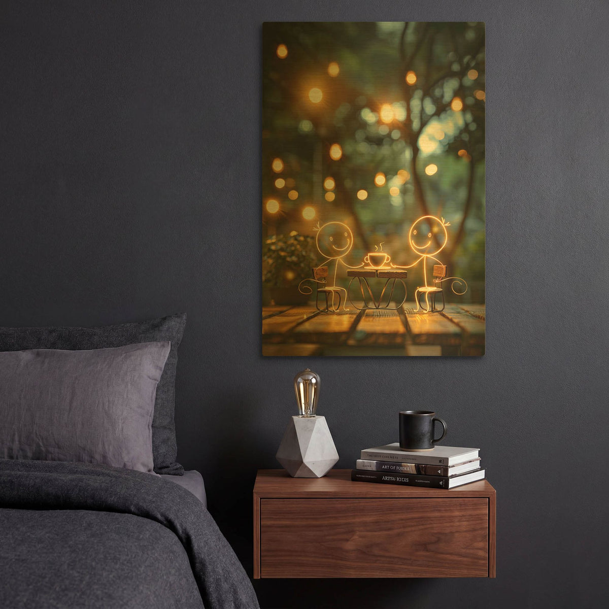'Best Friends' By r3darch0n Gold Metal Wall Art
