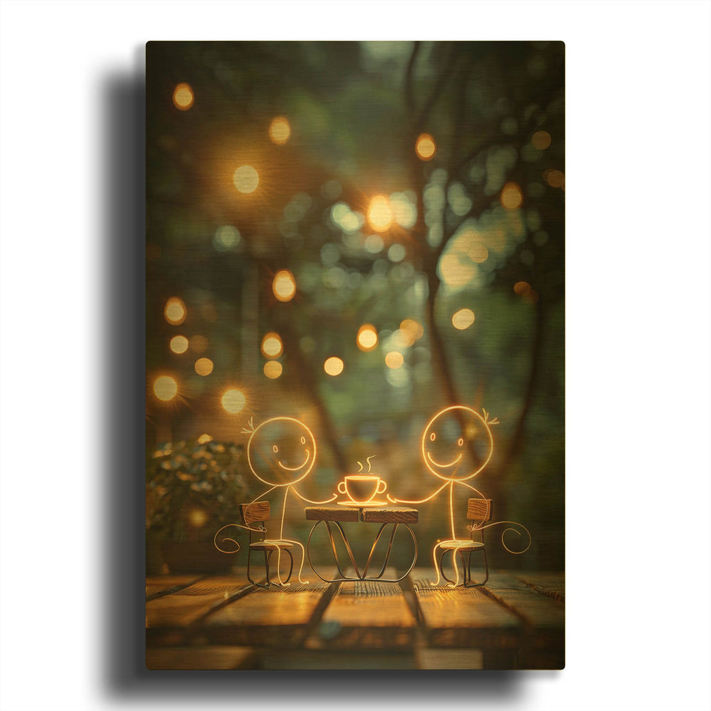 'Best Friends' By r3darch0n Gold Metal Wall Art