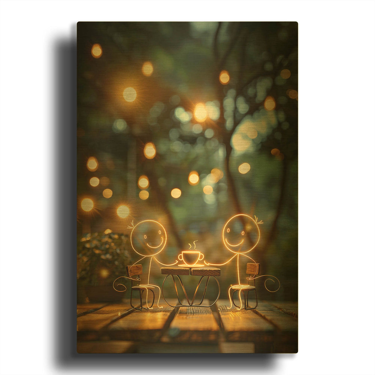 'Best Friends' By r3darch0n Gold Metal Wall Art