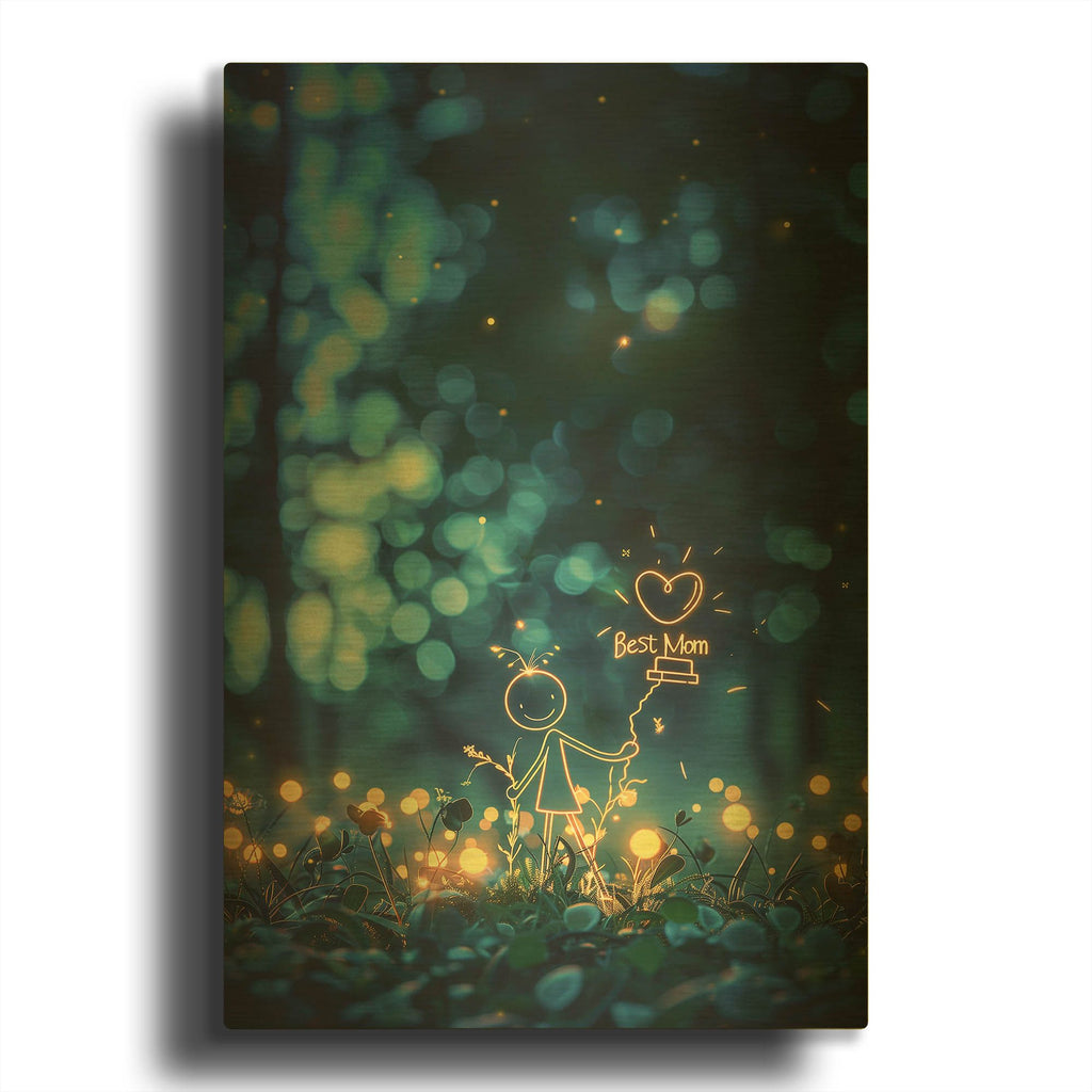 'Best Mom' By r3darch0n Gold Metal Wall Art