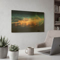 'Bioluminescent Waves' By r3darch0n Gold Metal Wall Art