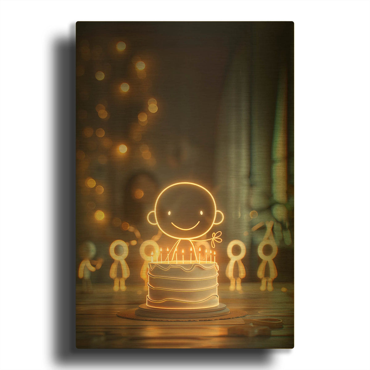 'Birthday' By r3darch0n Gold Metal Wall Art