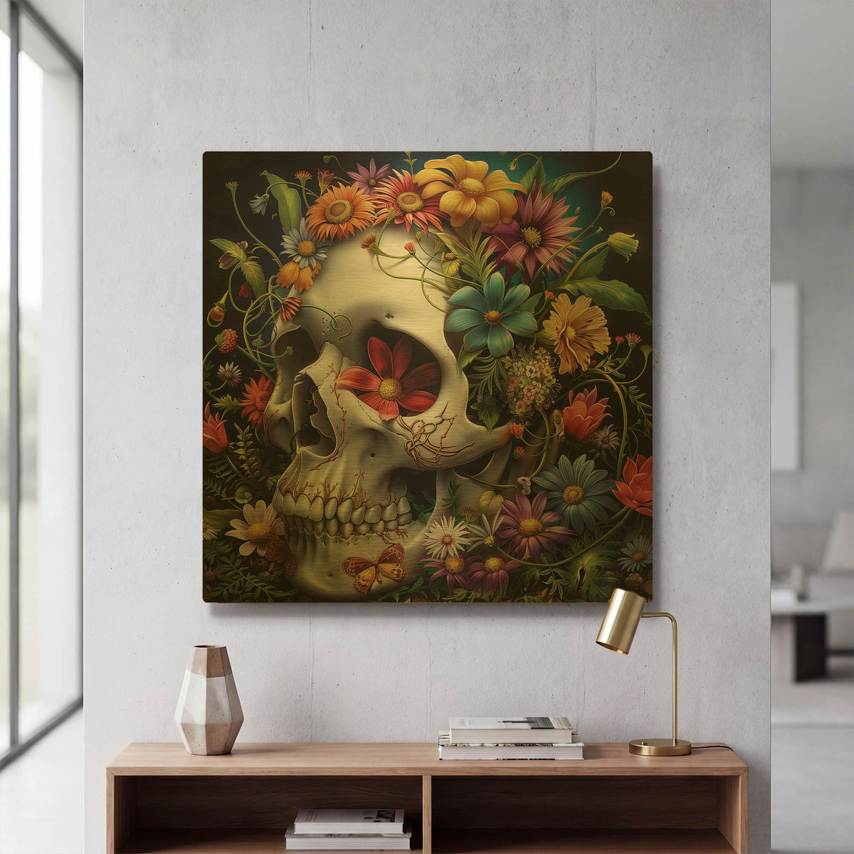 'Bloom of the Departed' By r3darch0n Gold Metal Wall Art