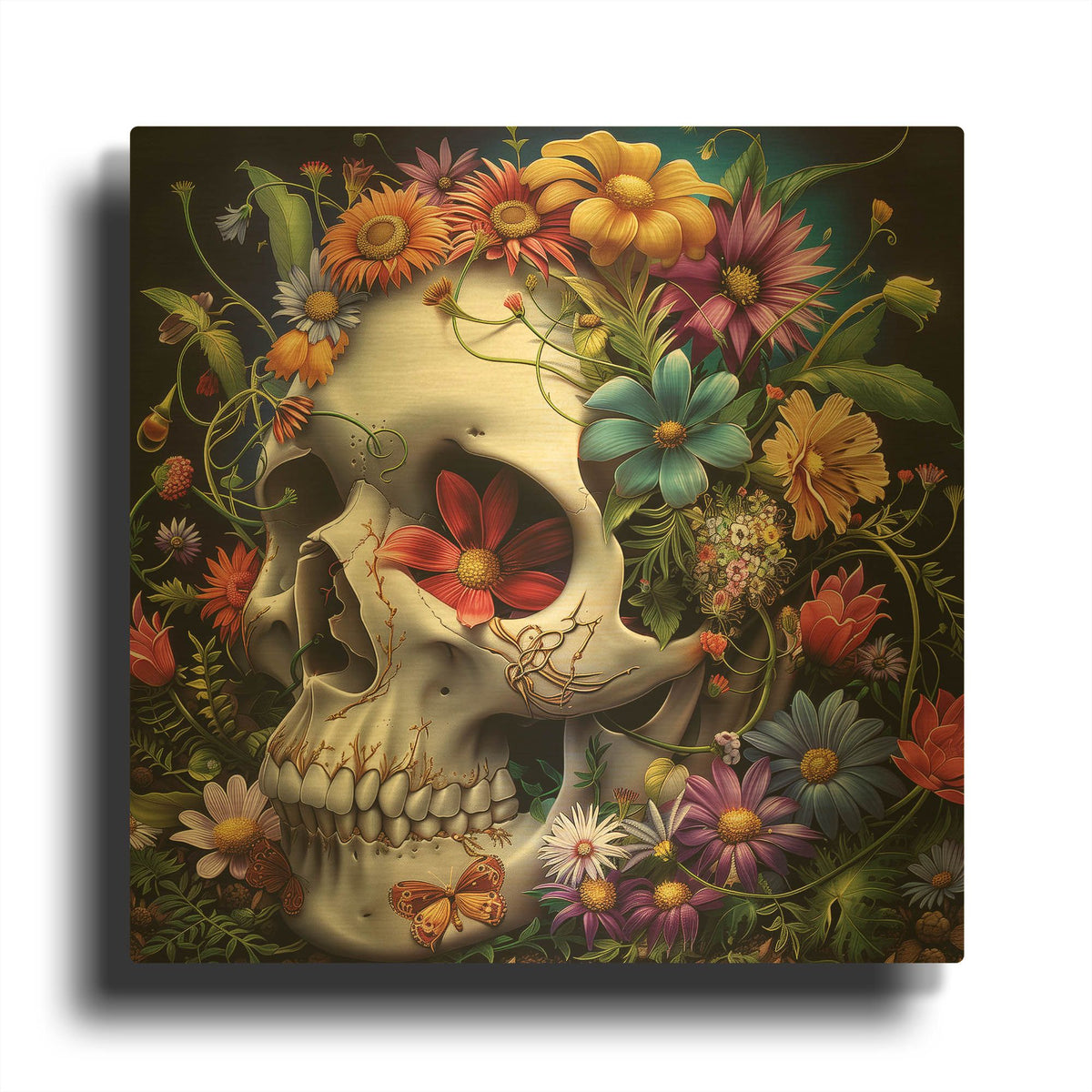 'Bloom of the Departed' By r3darch0n Gold Metal Wall Art