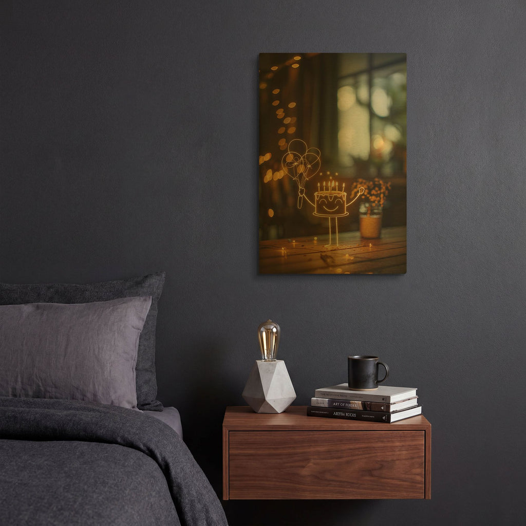 'Cake' By r3darch0n Gold Metal Wall Art