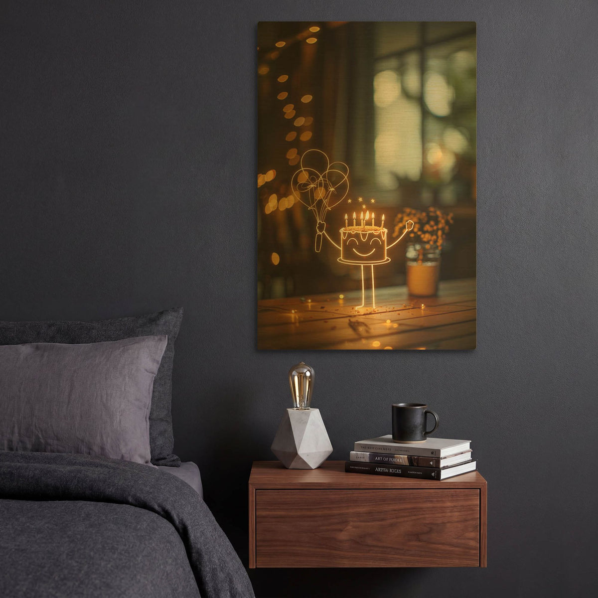 'Cake' By r3darch0n Gold Metal Wall Art