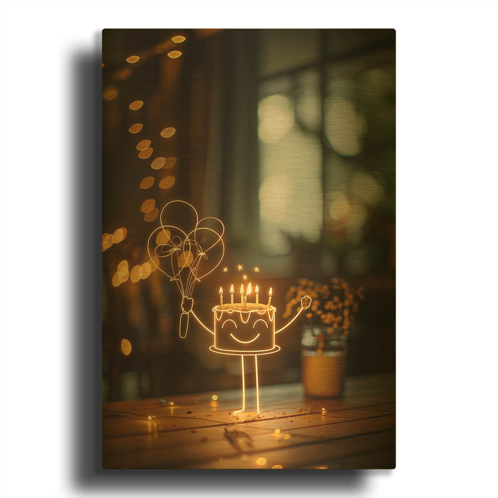'Cake' By r3darch0n Gold Metal Wall Art