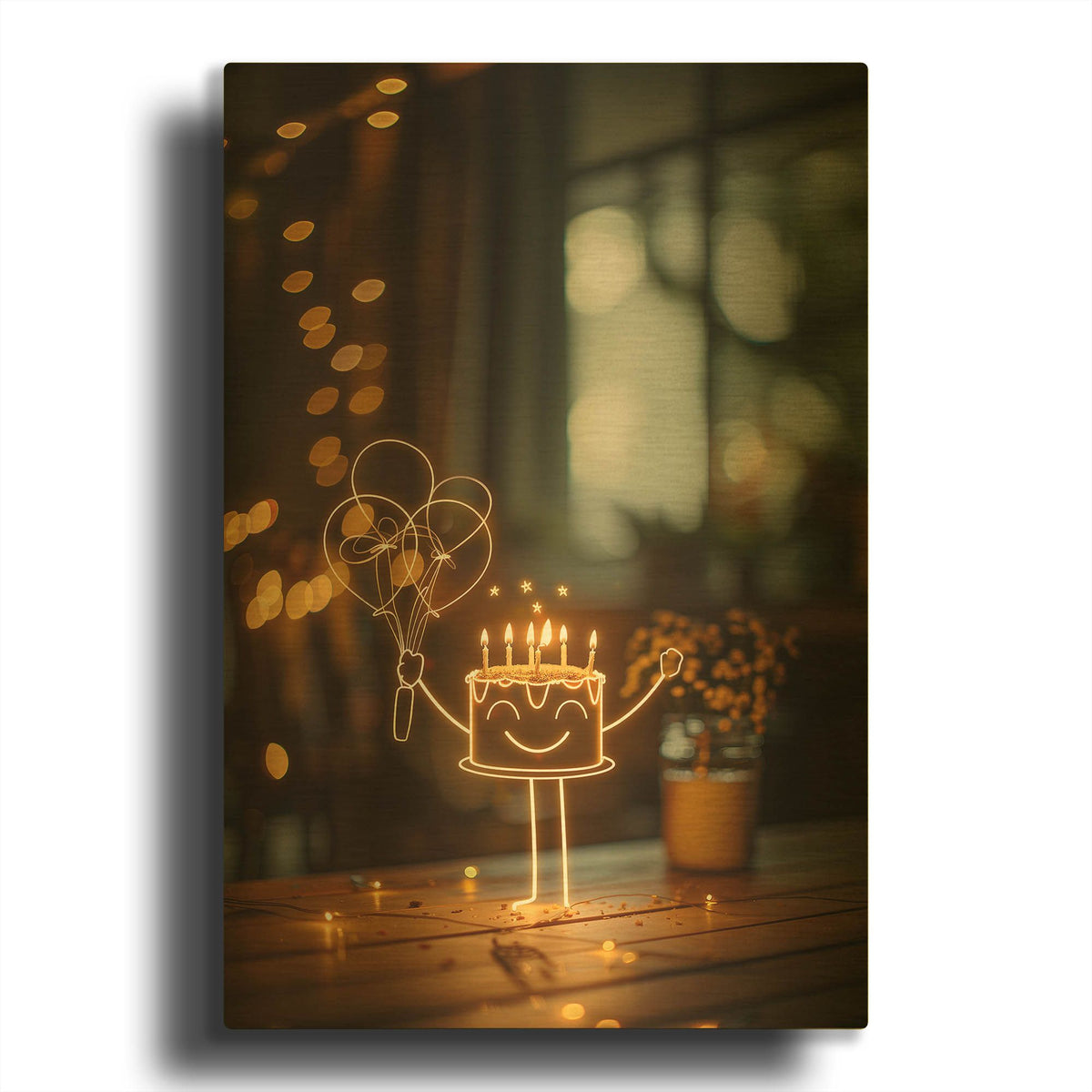 'Cake' By r3darch0n Gold Metal Wall Art