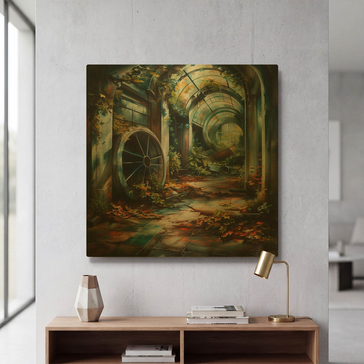 'Canopy of Solitude' By r3darch0n Gold Metal Wall Art