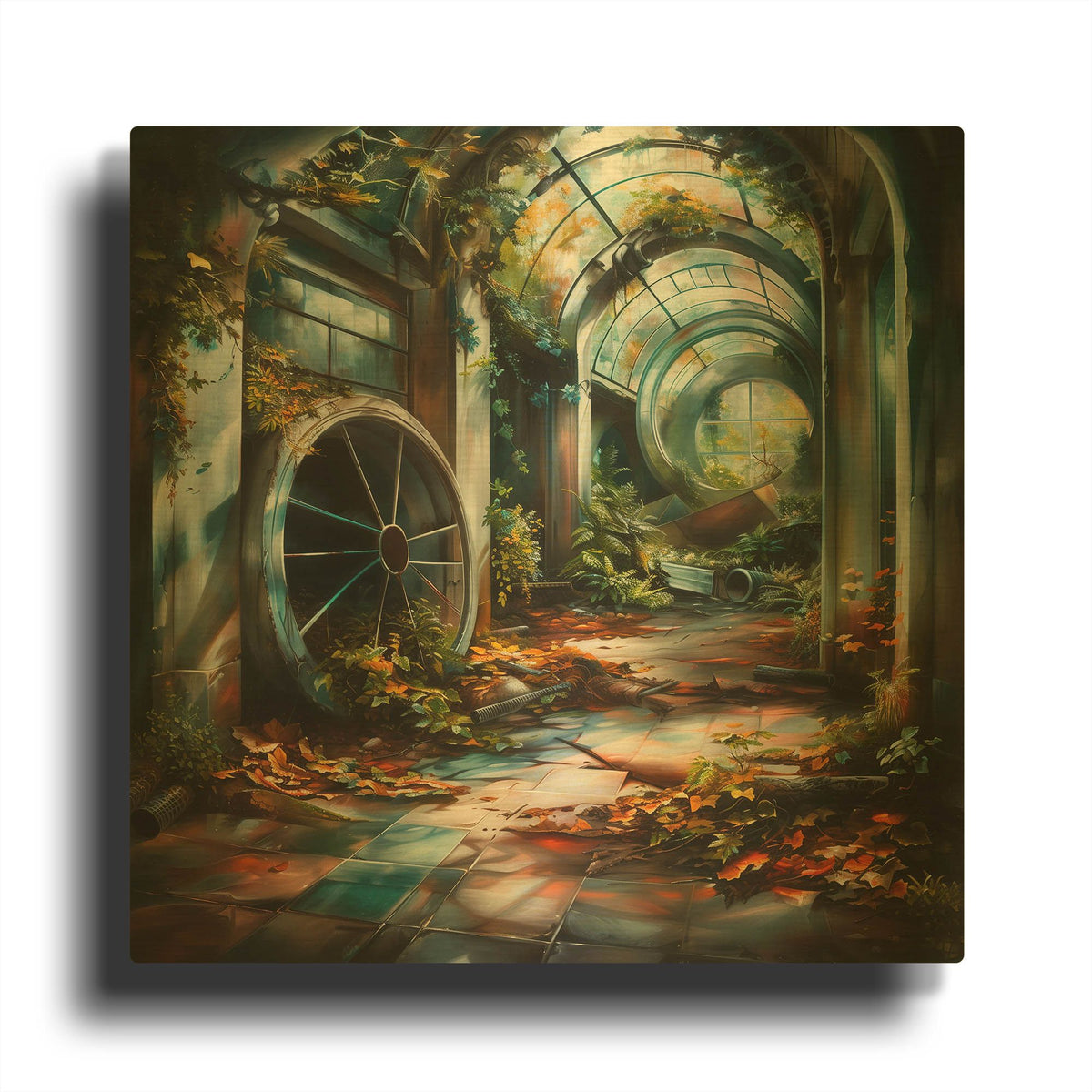 'Canopy of Solitude' By r3darch0n Gold Metal Wall Art