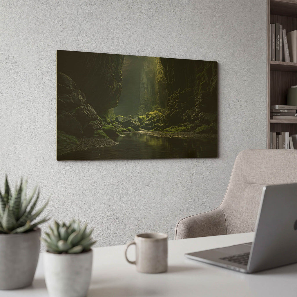 'Cavern' By r3darch0n Gold Metal Wall Art
