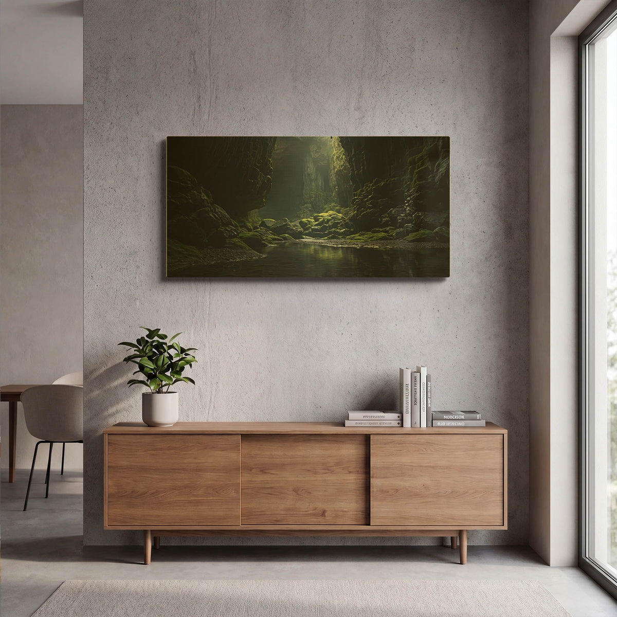 'Cavern' By r3darch0n Gold Metal Wall Art