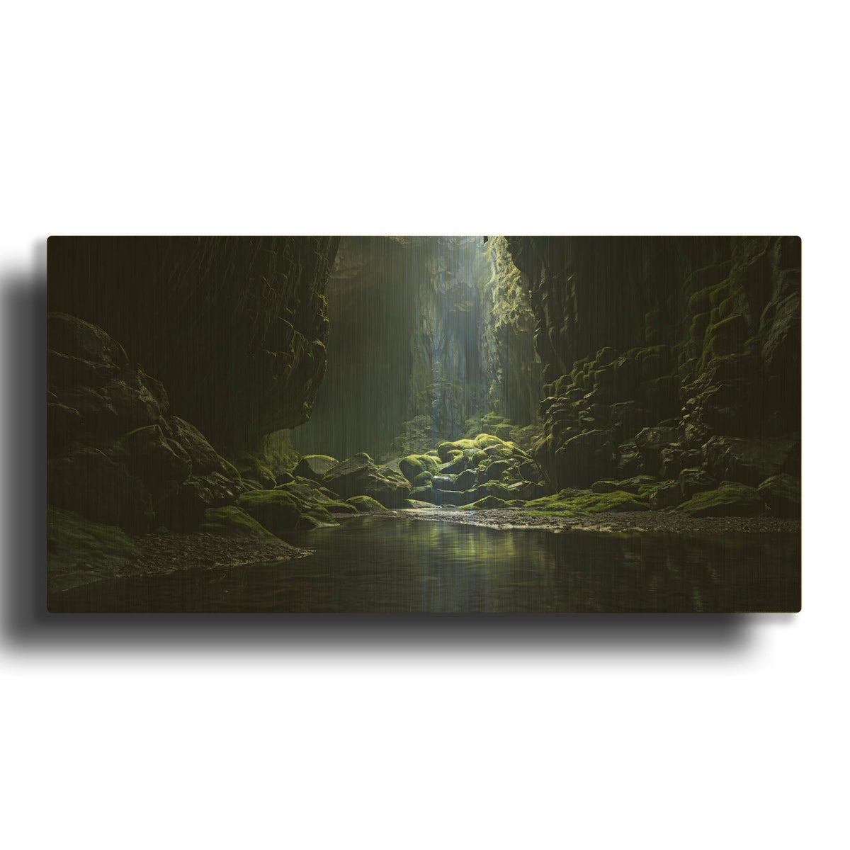 'Cavern' By r3darch0n Gold Metal Wall Art