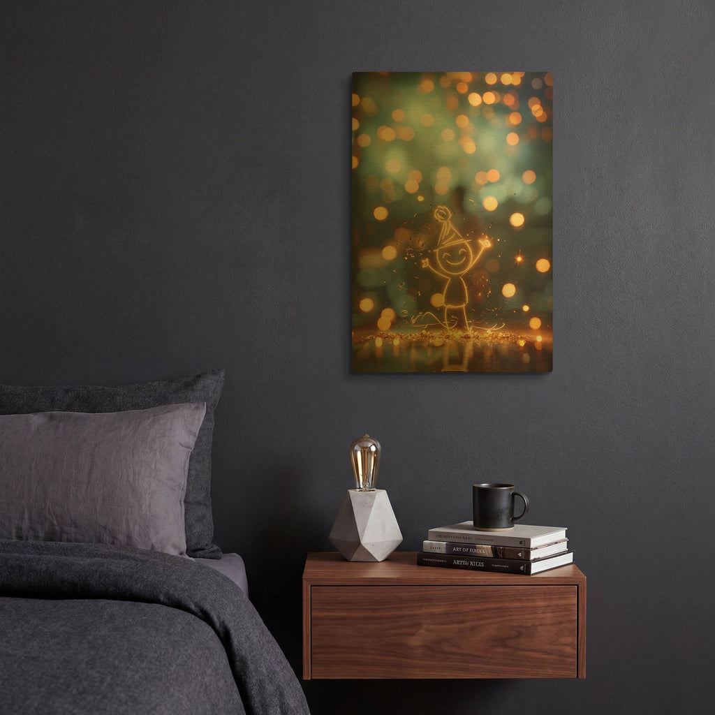 'Celebration' By r3darch0n Gold Metal Wall Art
