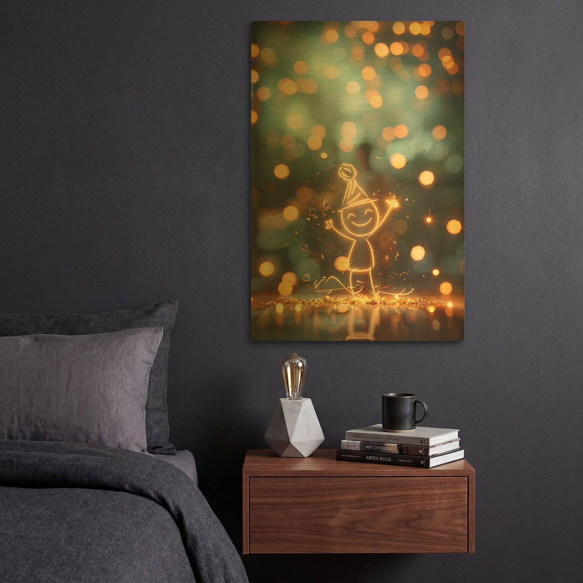 'Celebration' By r3darch0n Gold Metal Wall Art