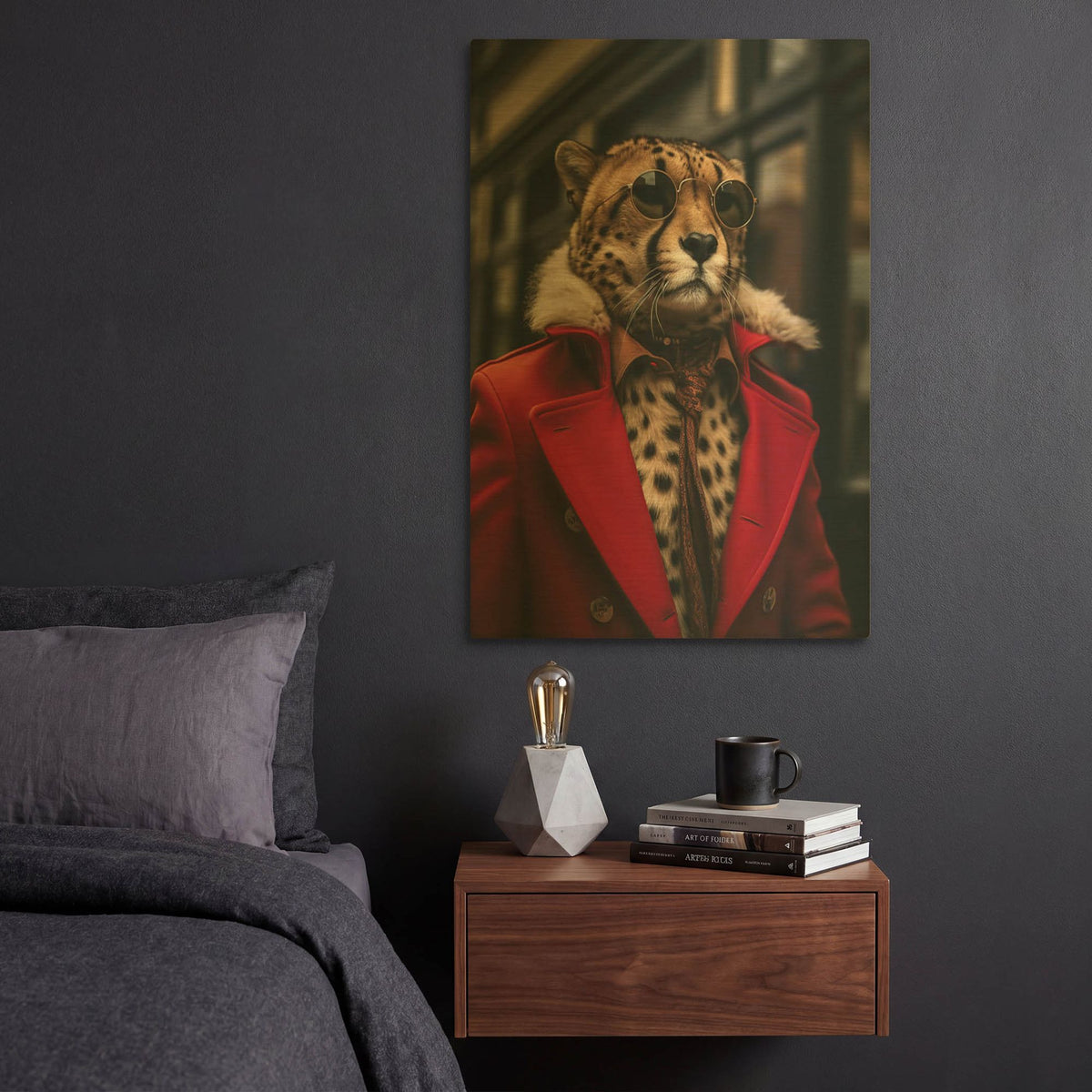 'Cheetah Chic' By r3darch0n Gold Metal Wall Art