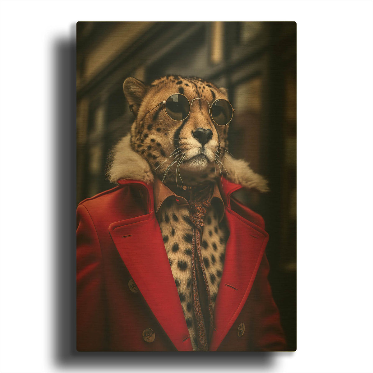 'Cheetah Chic' By r3darch0n Gold Metal Wall Art