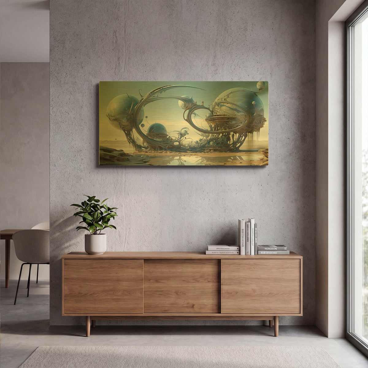 'Civilizations Elegy' By r3darch0n Gold Metal Wall Art