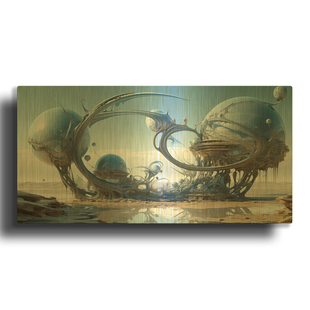 'Civilizations Elegy' By r3darch0n Gold Metal Wall Art