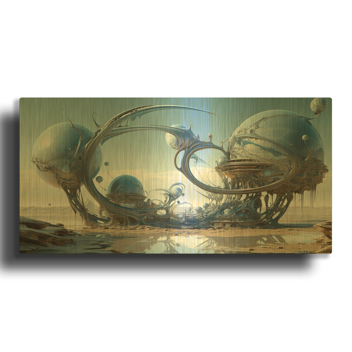 'Civilizations Elegy' By r3darch0n Gold Metal Wall Art