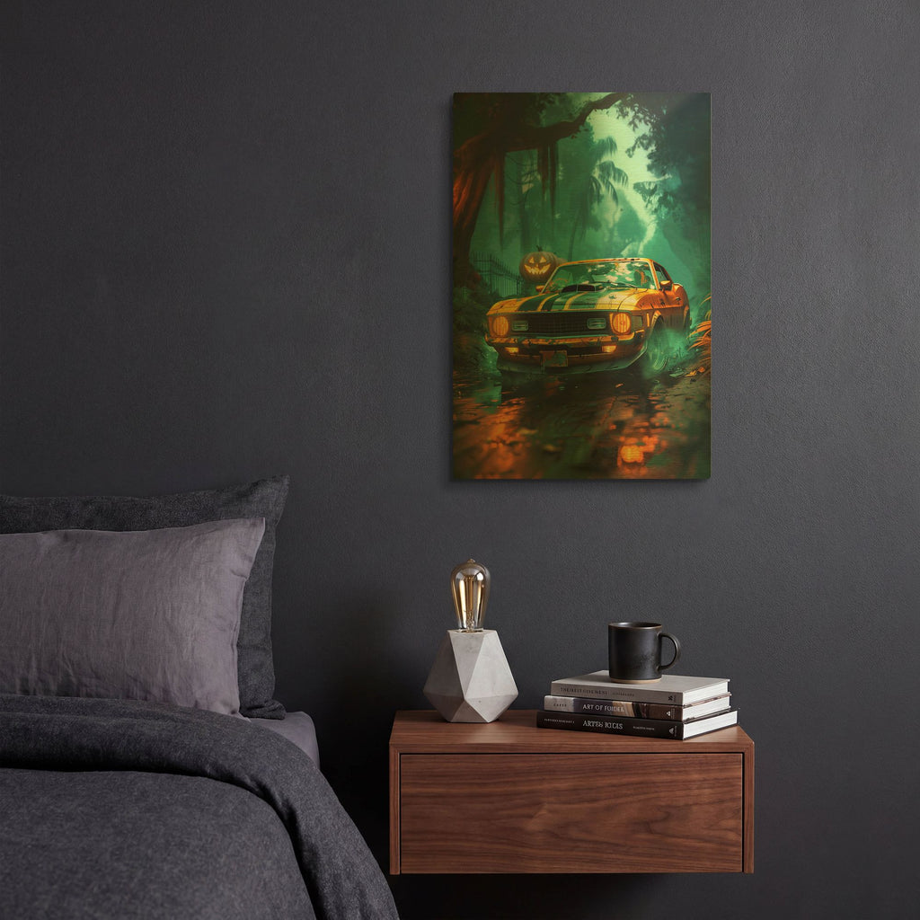 'Classic Scare Tactics' By r3darch0n Gold Metal Wall Art