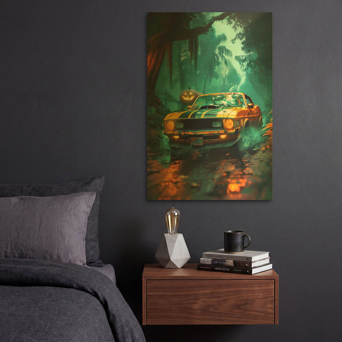'Classic Scare Tactics' By r3darch0n Gold Metal Wall Art