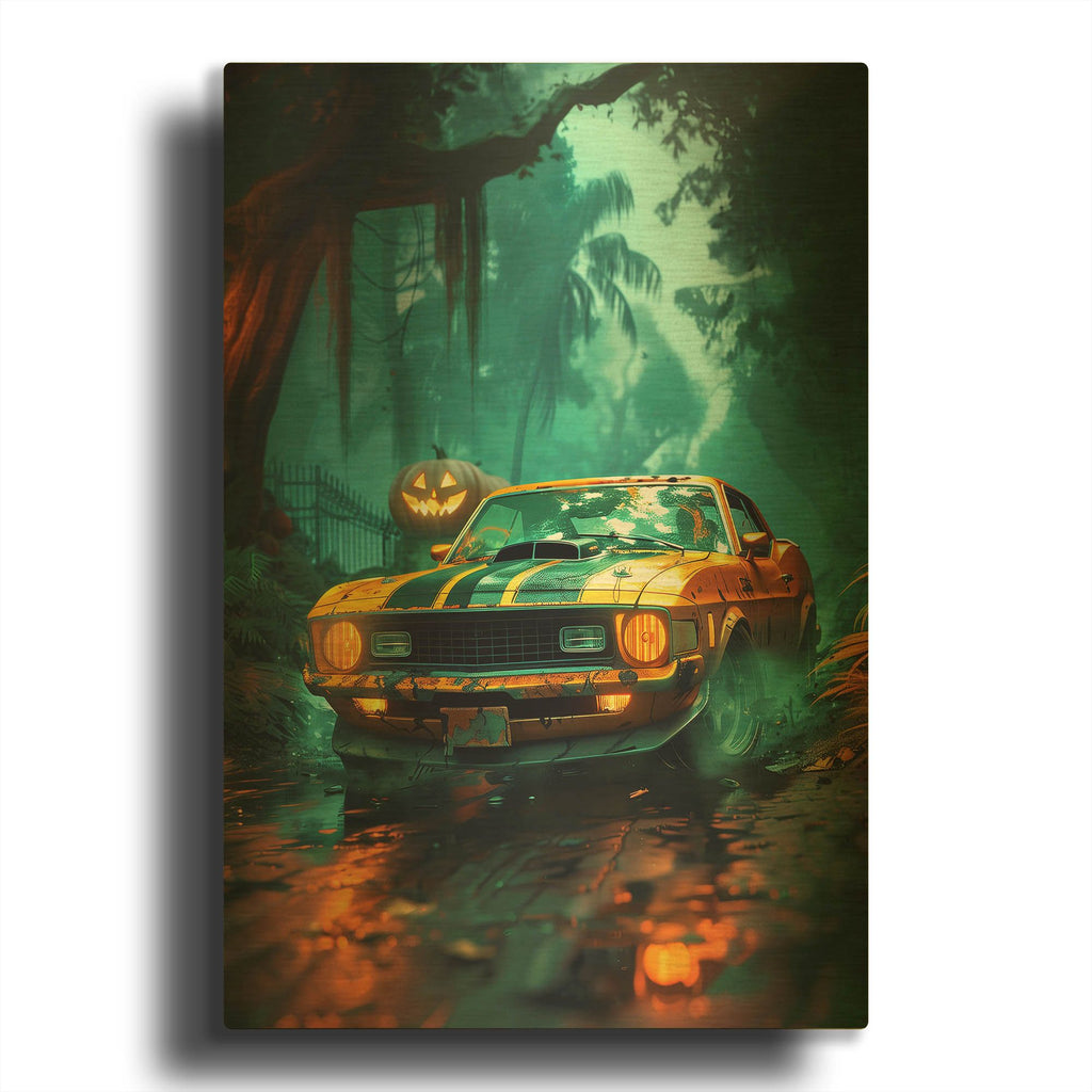 'Classic Scare Tactics' By r3darch0n Gold Metal Wall Art