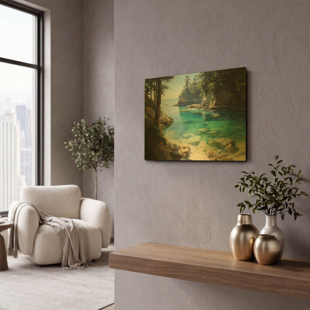 'Clear Water' By r3darch0n Gold Metal Wall Art