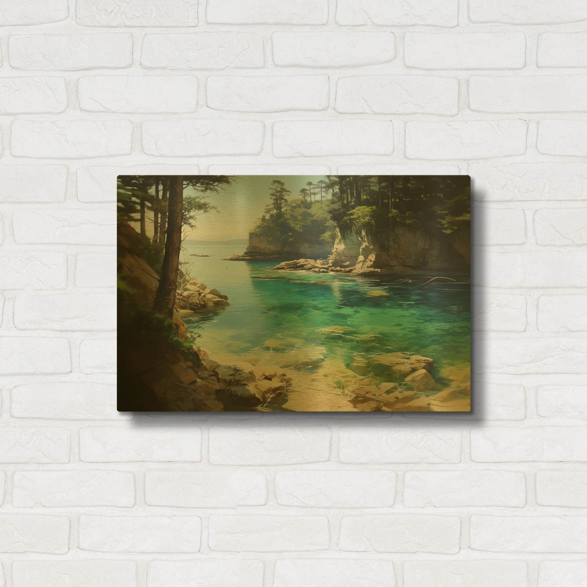 'Clear Water' By r3darch0n Gold Metal Wall Art